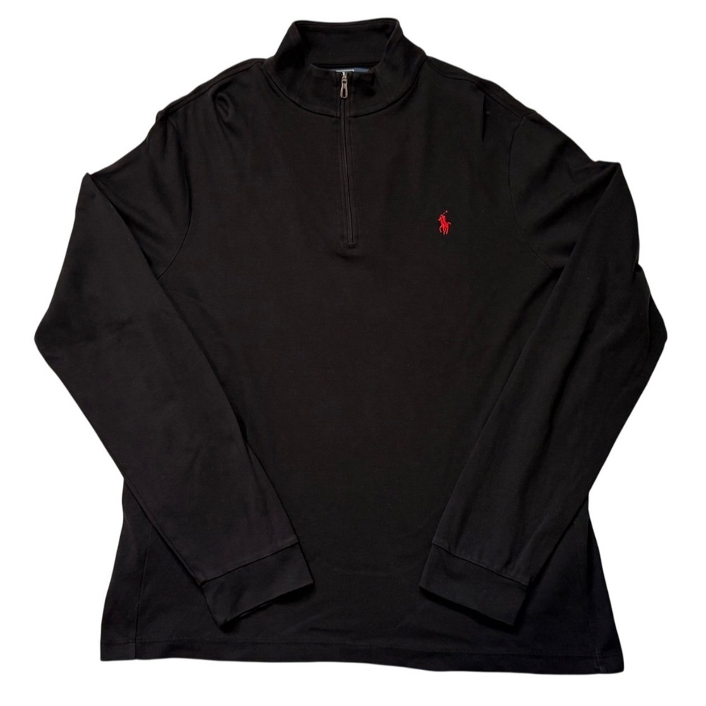 Polo‎ Ralph Lauren Long Sleeve French Rib Solid Half-Zip PulloverMen's  - Large